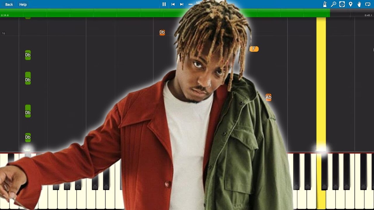 JUICE WRLD with YoungBoy Never Broke Again - Bandit - Piano Tutorial