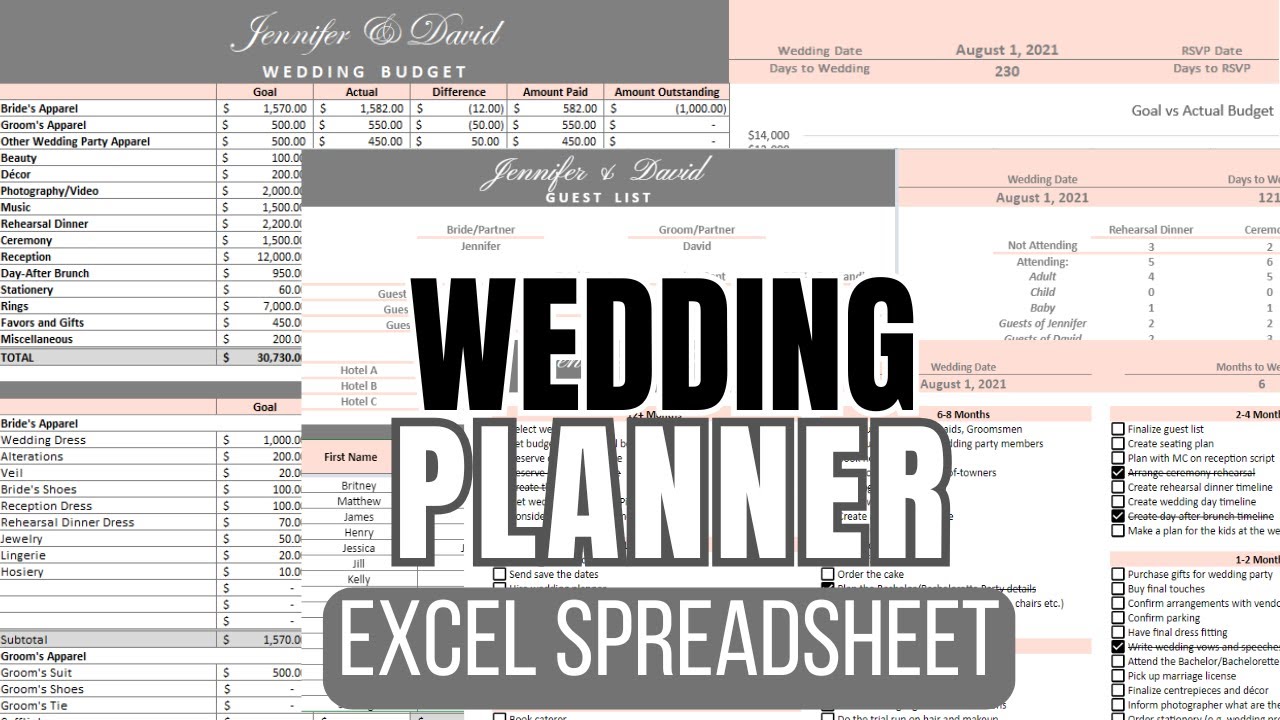 Wedding Planner Spreadsheet (Excel)