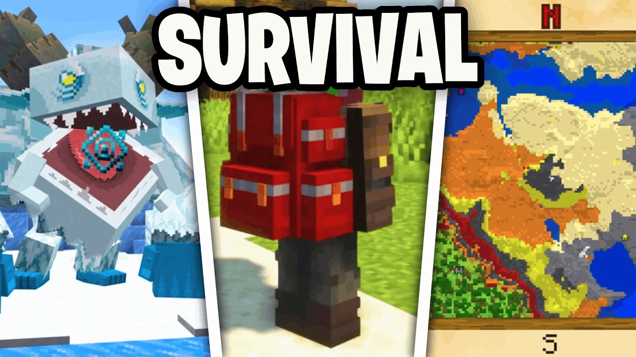 20 лучших дополнений для выживания в Minecraft Bedrock 2026!