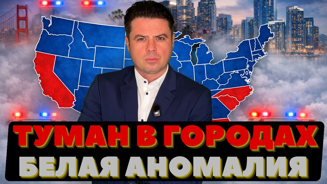 Туман ослепил города. Белая аномалия в США. Ничего не видно.