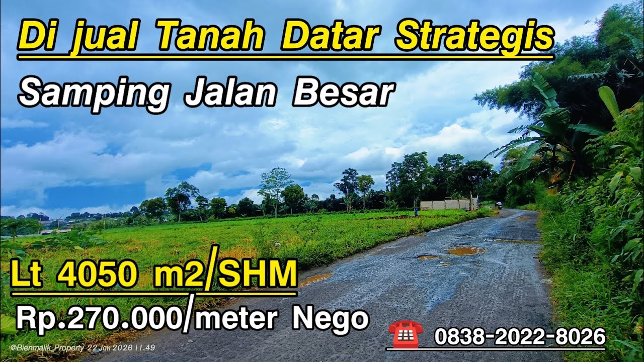 DI JUAL KEBUN SUBUR FULL DATAR STRATEGISSAMPING JALAN BESAR – COCOK USAHA & INVESTASI