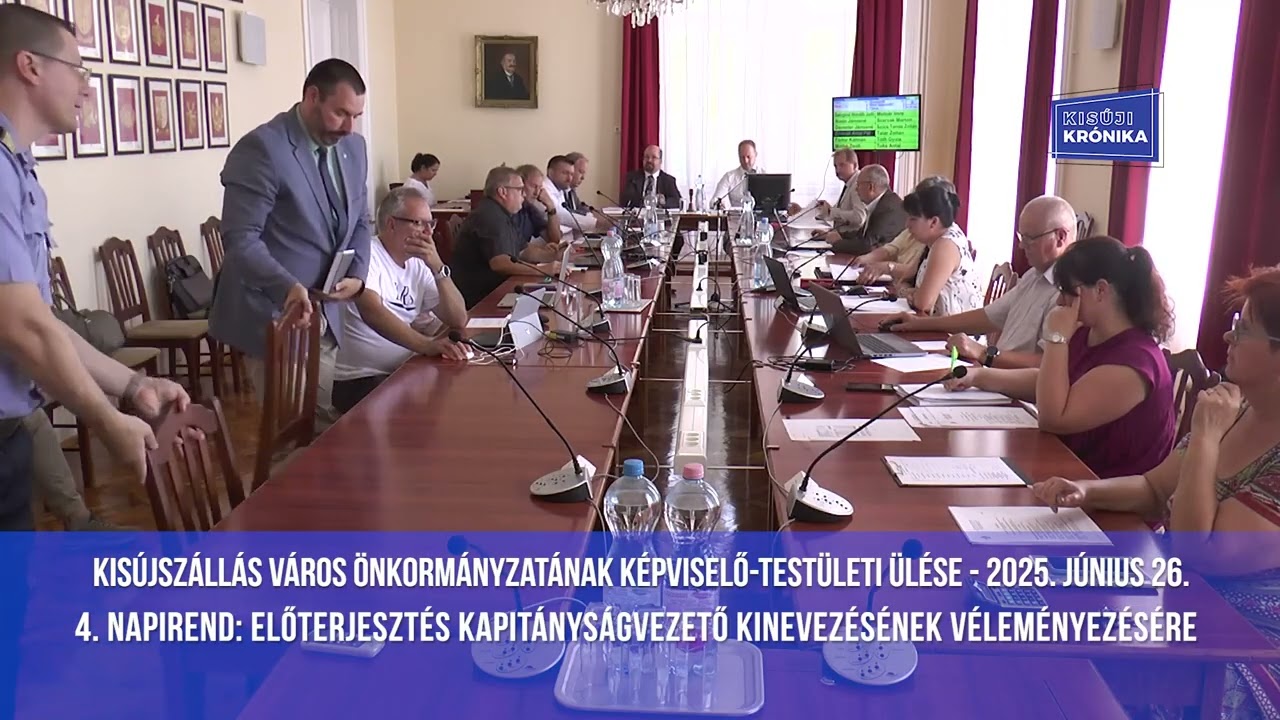 Kisújszállás Város Önkormányzatának képviselő-testületi ülése - 2025. június 26.