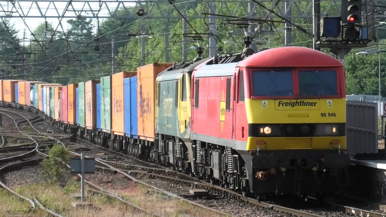 Fantastic Freight Trains at 2 Locations Carlisle Stafford Station 21st May 2025 WCML