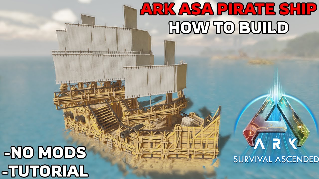 PIRATE SHIP - How to Build! - Ark Survival Ascended
