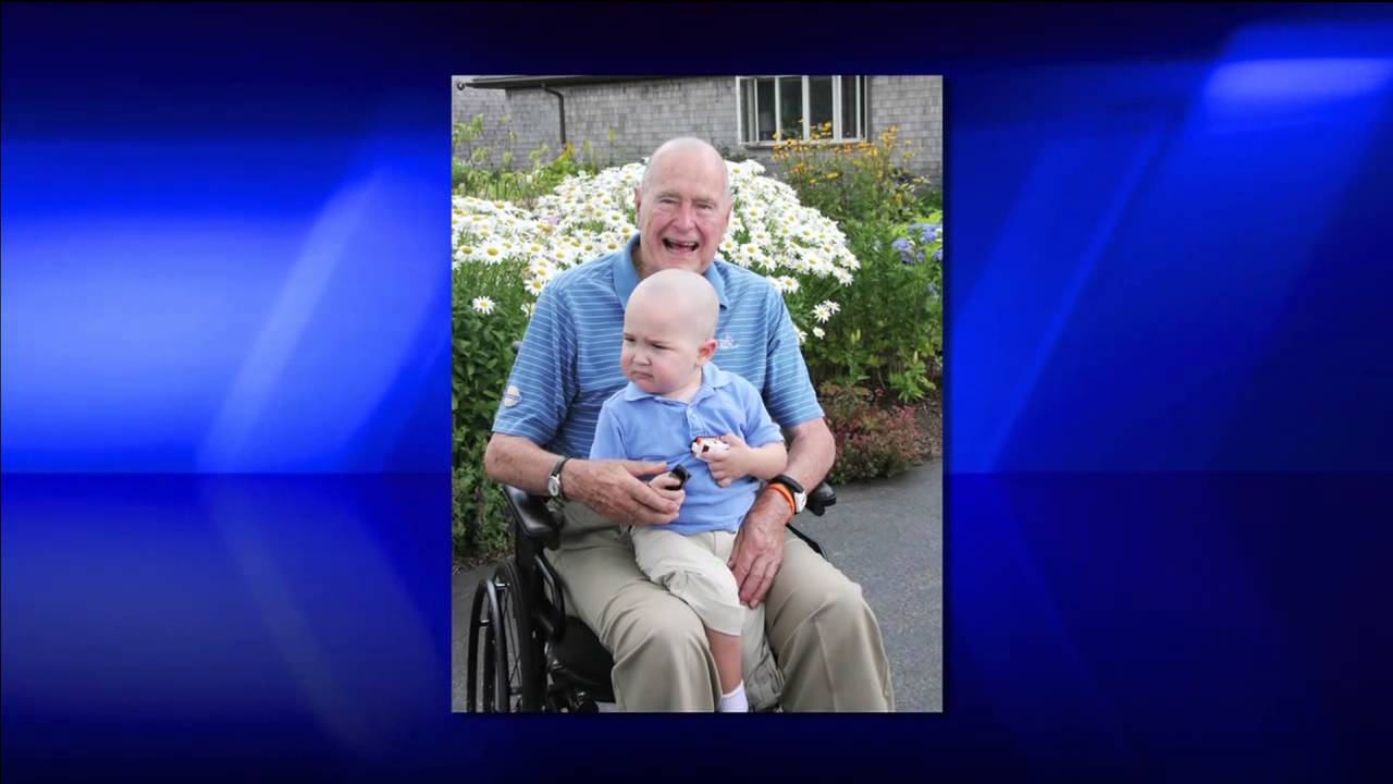 George H.W. Bush Goes Bald for 2 Year Old Boy