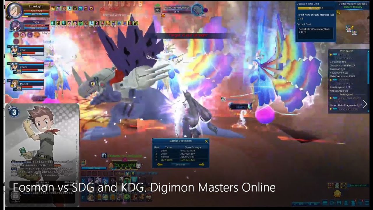 Eosmon vs SDG and KDG  Digimon Masters Online