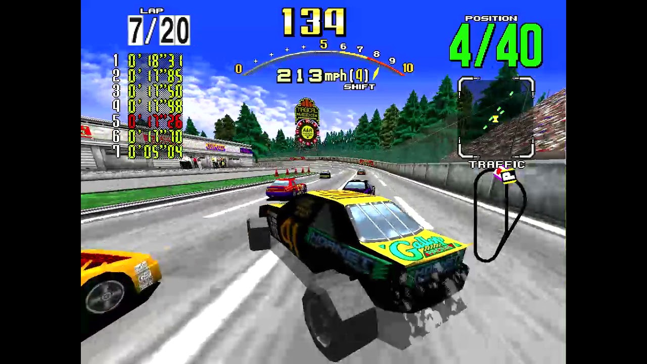 Daytona USA Turbo 4x4 in three seven speedway (Beginner)
