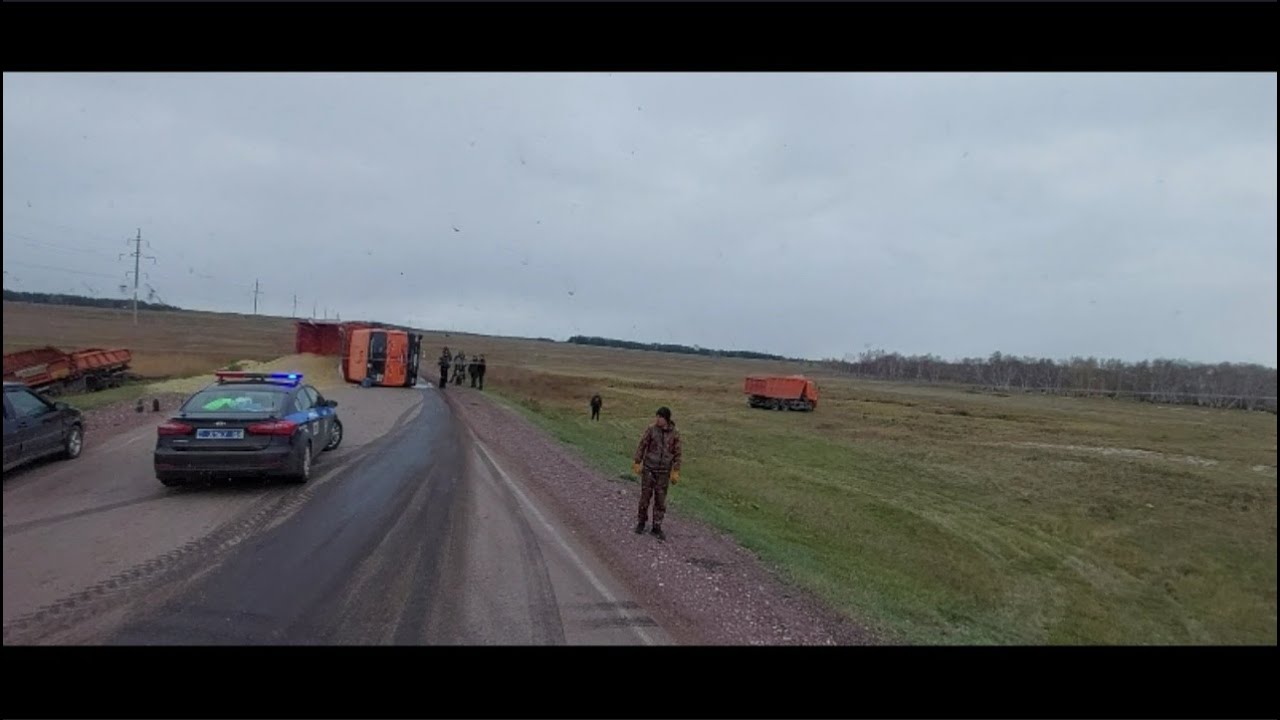 ДТП! Камаз на боку, операция по спасению! Уборка зерна подошла к концу... (№10)