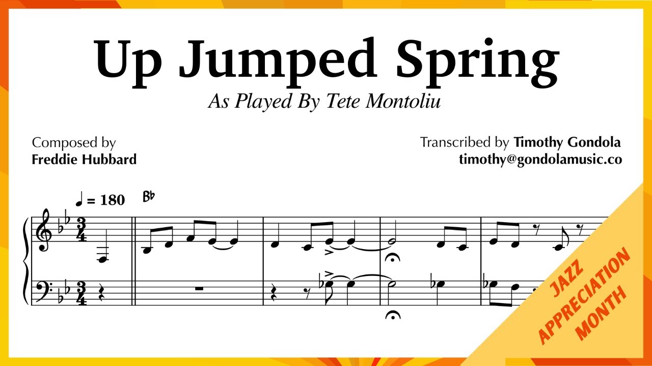 Tete Montoliu plays Up Jumped Spring