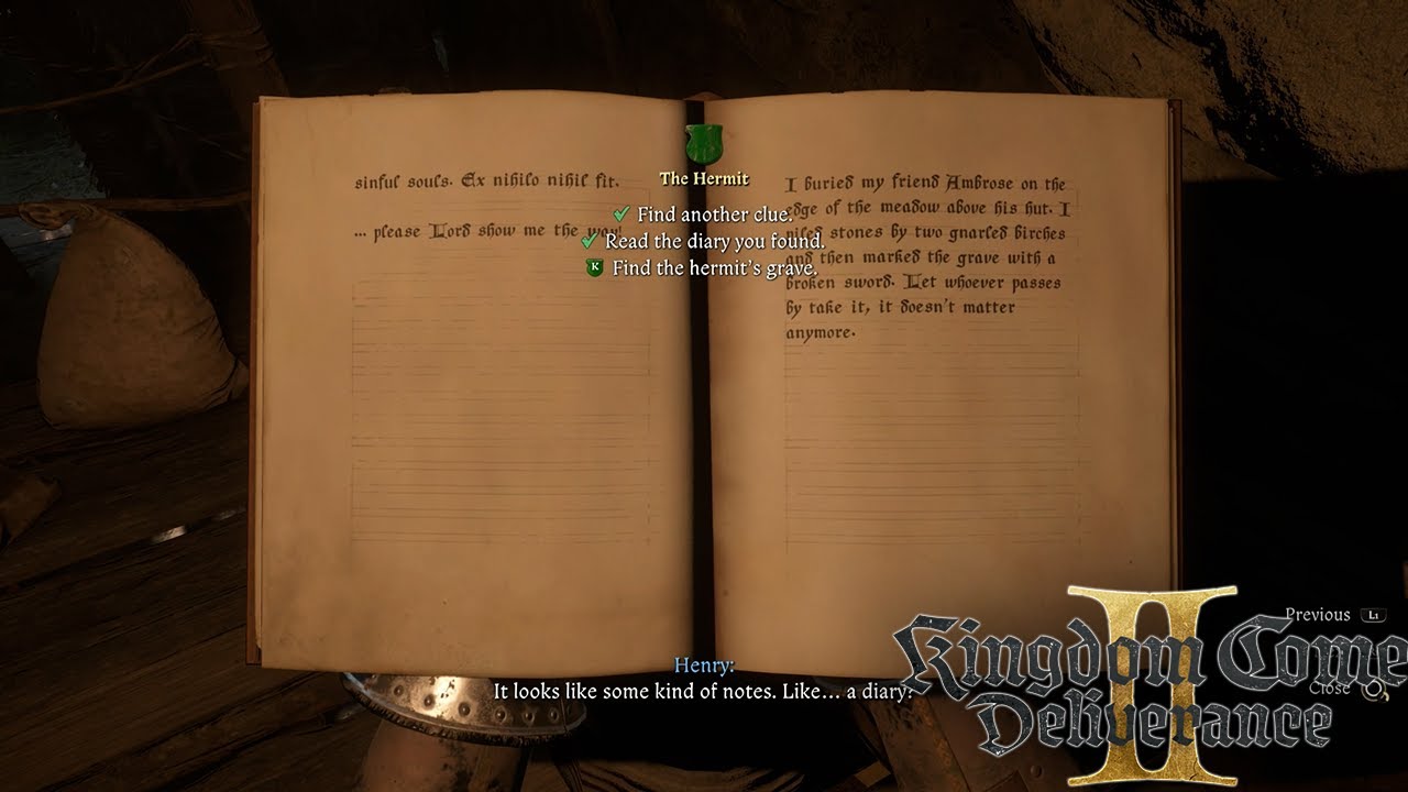 Find Another Clue (Killed The Hermit Objective) - The Hermit | Kingdom Come Deliverance 2 (KCD2)