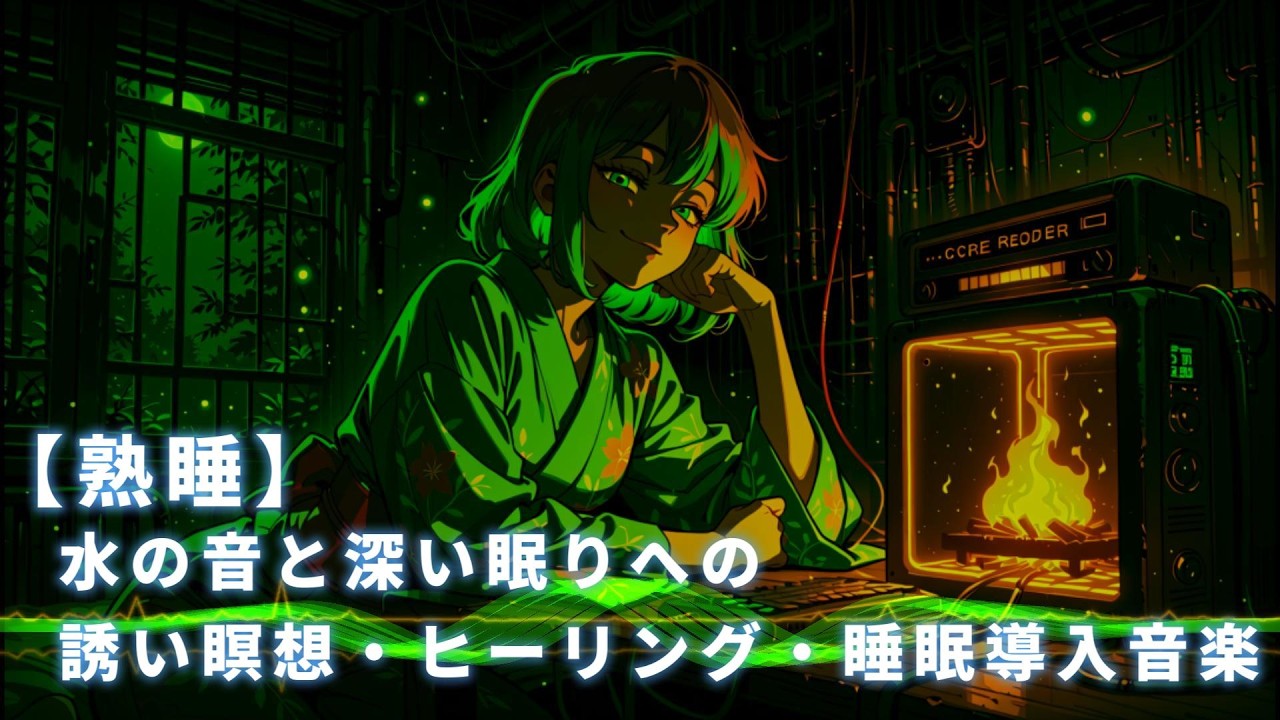 【熟睡】水の音と深い眠りへの誘い瞑想・ヒーリング・睡眠導入音楽【寝】