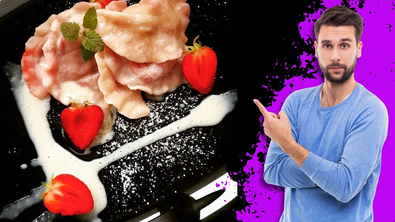 Рецепт моей бабушки 🥟 Пельмени с клубникой 🍓 - как приготовить идеальный торт?? #вареники #клубника