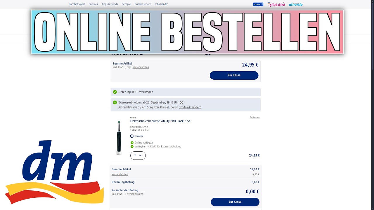 DM Online Shop Deutsch | DM online bestellen und abholen Tutorial