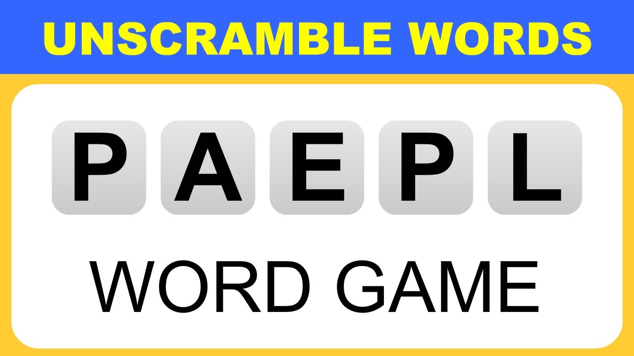 Unscramble Words Puzzle Game | Guess the word Game | Unscramble Game #Unscrmable #GuessTheWord