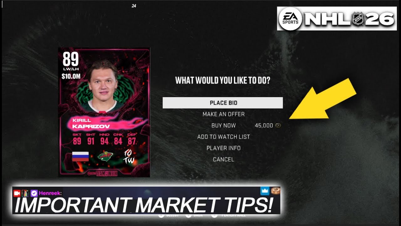 Рынок сходит с ума! Советы по покупке/продаже | NHL 26 HUT