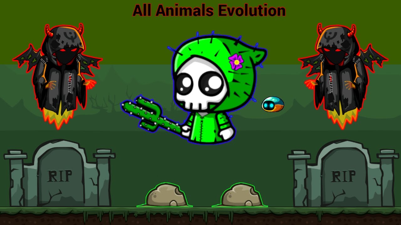 All Animals Evolution And Cactus Reaper Kills Bosses Players (EvoWorld.io)
