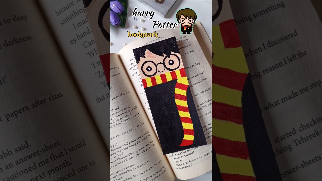 😍harry Potter bookmark #diy #harrypotter #bookmark #amazing #hack #shortsviral #viralshort