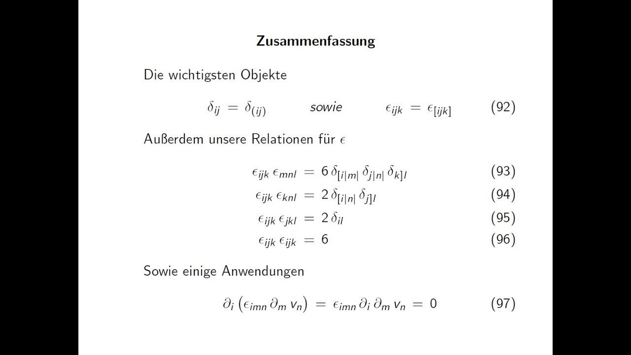 Indexnotation - Grundlagen
