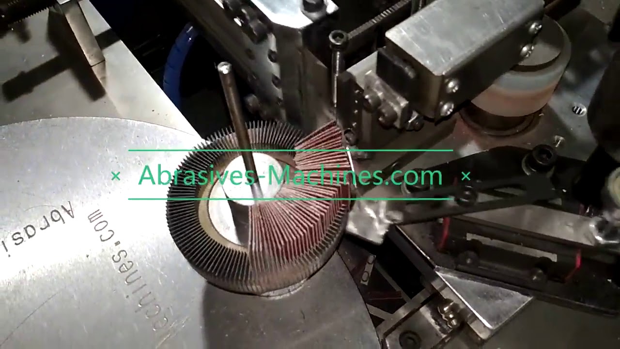 Mounted flap wheel making machine