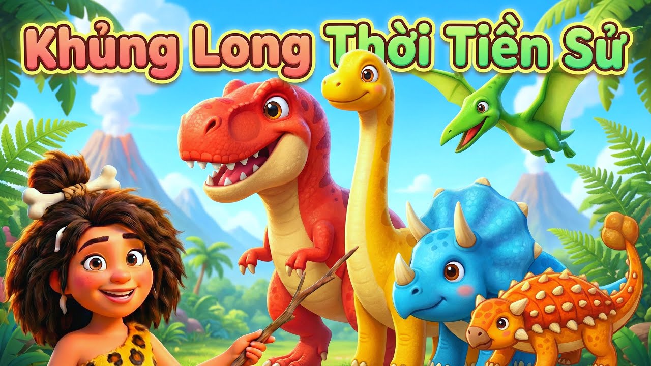 Thế Giới Khủng Long 🦕 | Dạy Bé Học Nói Tên 21 Loài Khủng Long Thời Tiền Sử