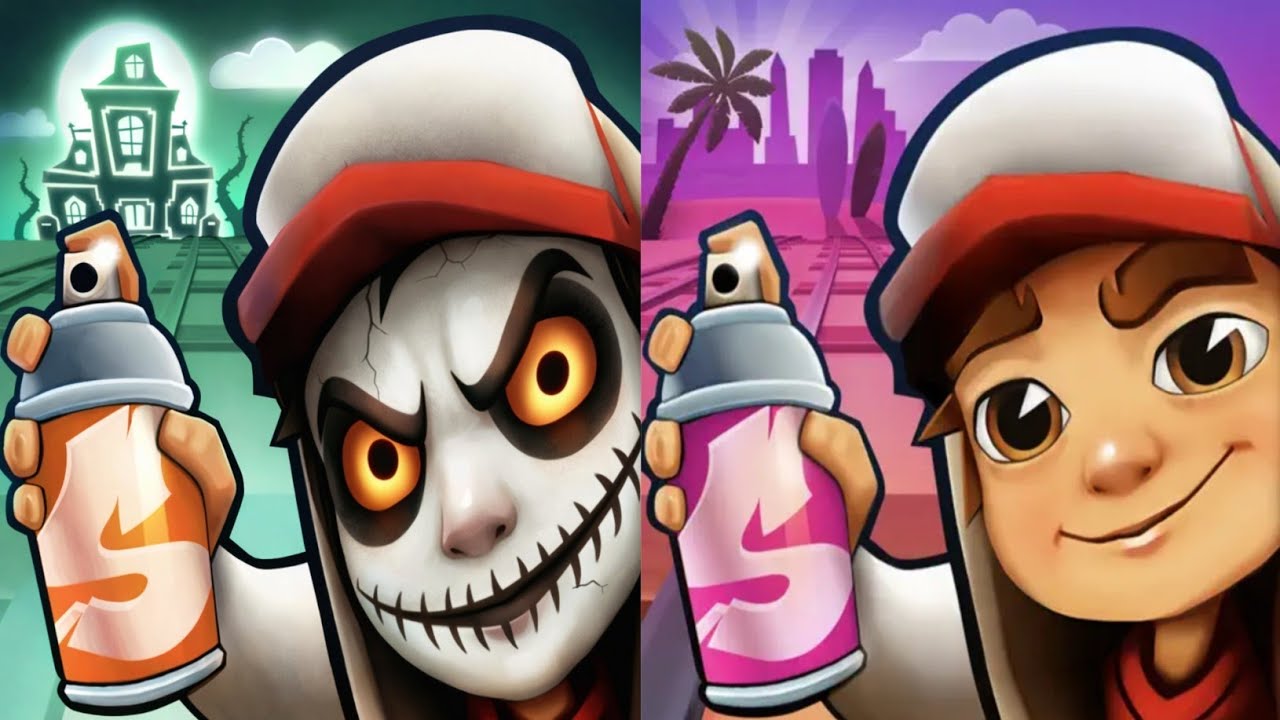 Subway surfers : Haunted hood 2024 🆚 Aloha hawaii 2025 Map Comparison 