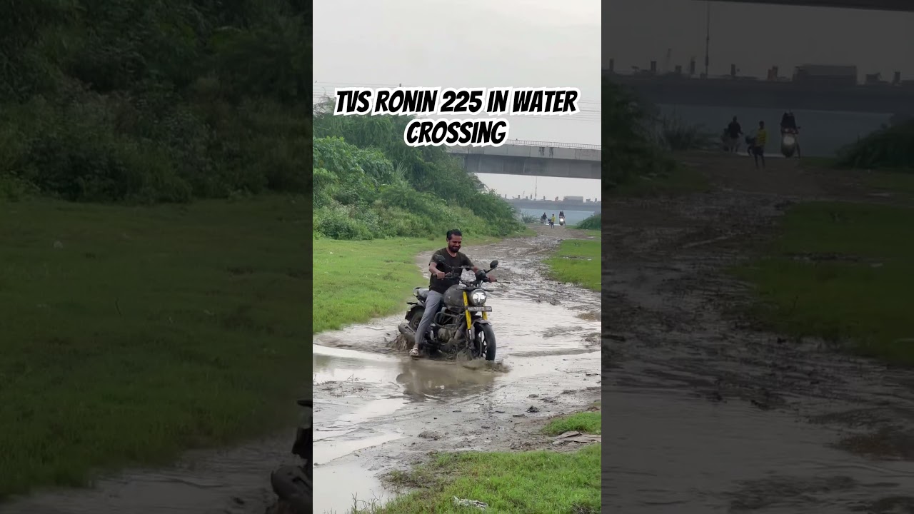 TVs Ronin 225 in water crossing #tvsronin225  #tvsronin  #offroad  #watercrossing  #trend #tvsraider