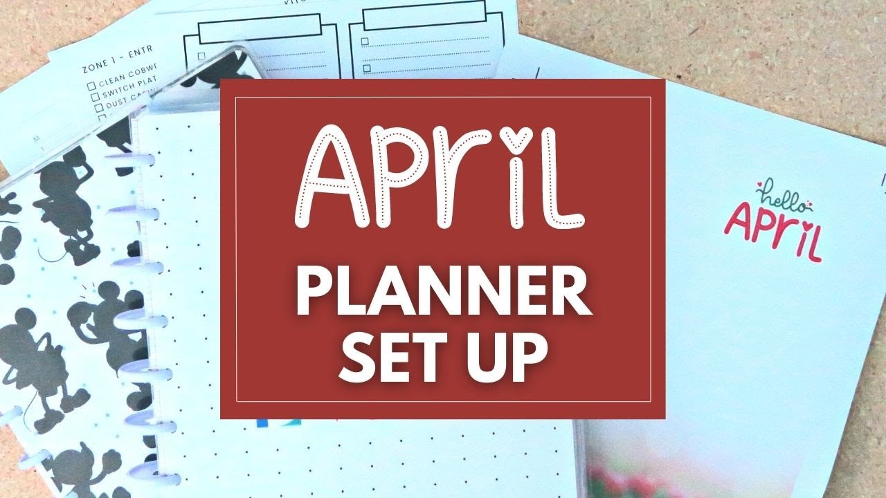 APRIL PLANNER SET UP - HAPPY PLANNER FRANKENPLANNER SETUP - PRE-PLAN WITH ME