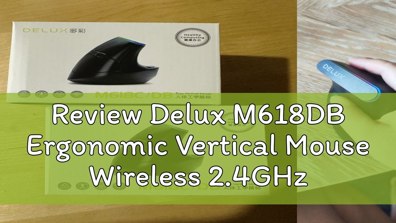 Review Delux M618DB Ergonomic Vertical Mouse Wireless 2.4GHz Bluetooth Rechargeable Build in Batter