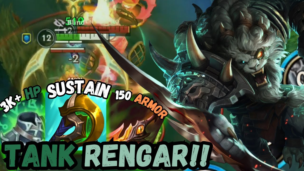 The BEST Tank Rengar Build Has So much Sustain | WildRift Rengar Top Lane