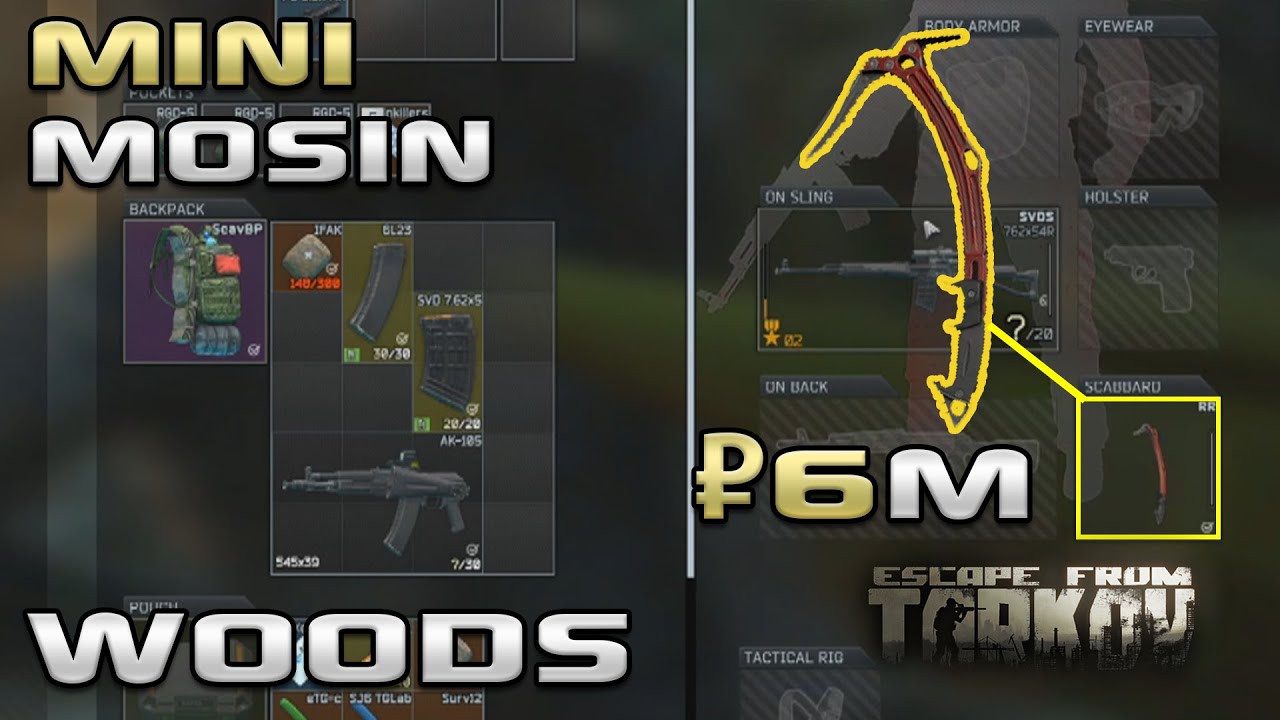 Mini Mosin & a Red Rebel - Woods PVP - Escape From Tarkov