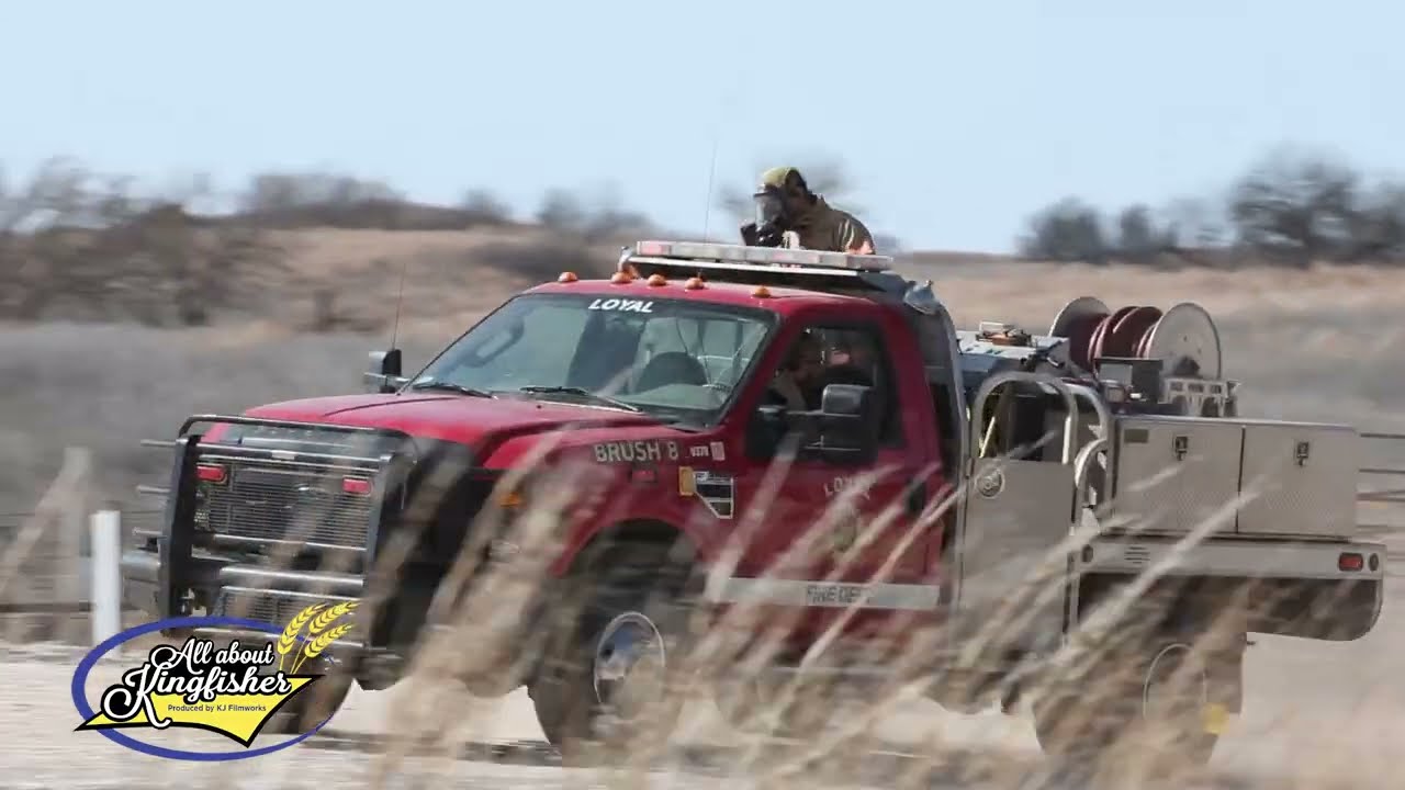 KINGFISHER COUNTY FIREFIGHTERS WORK A MAJOR FIRE