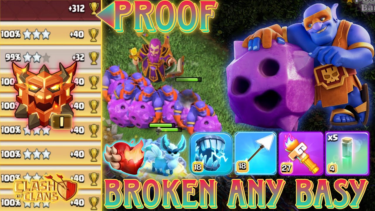 Take Down Any Base In Ranked Legend League 1. DD Charge+S Bowler+Heroic 🔦 Dominat Every Base. Army 👇