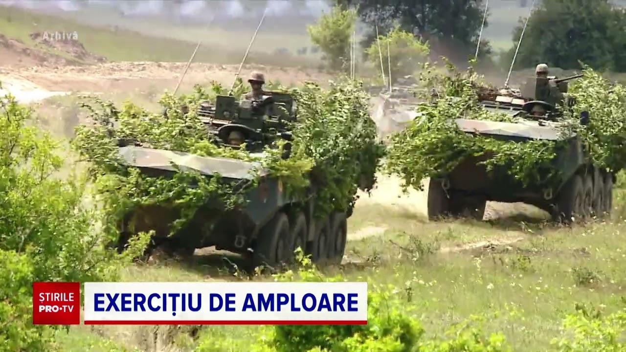 Exercițiu cu blindate în poligonul de la Cincu. Participă și soldați americani