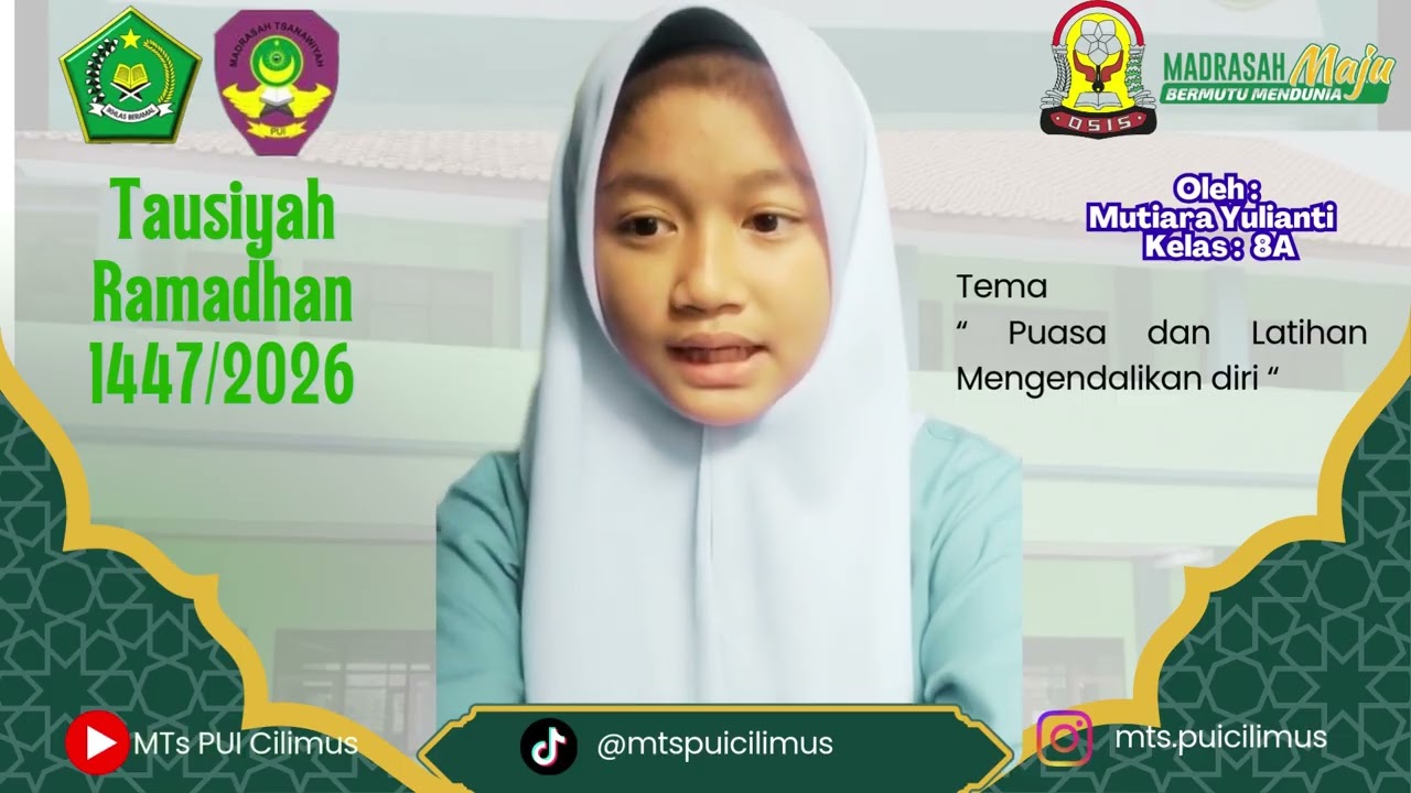 06. Puasa dan Latihan Mengendalikan Diri - Mutiara Yulianti #tausiyah  #ramadhan2026 #puikeren