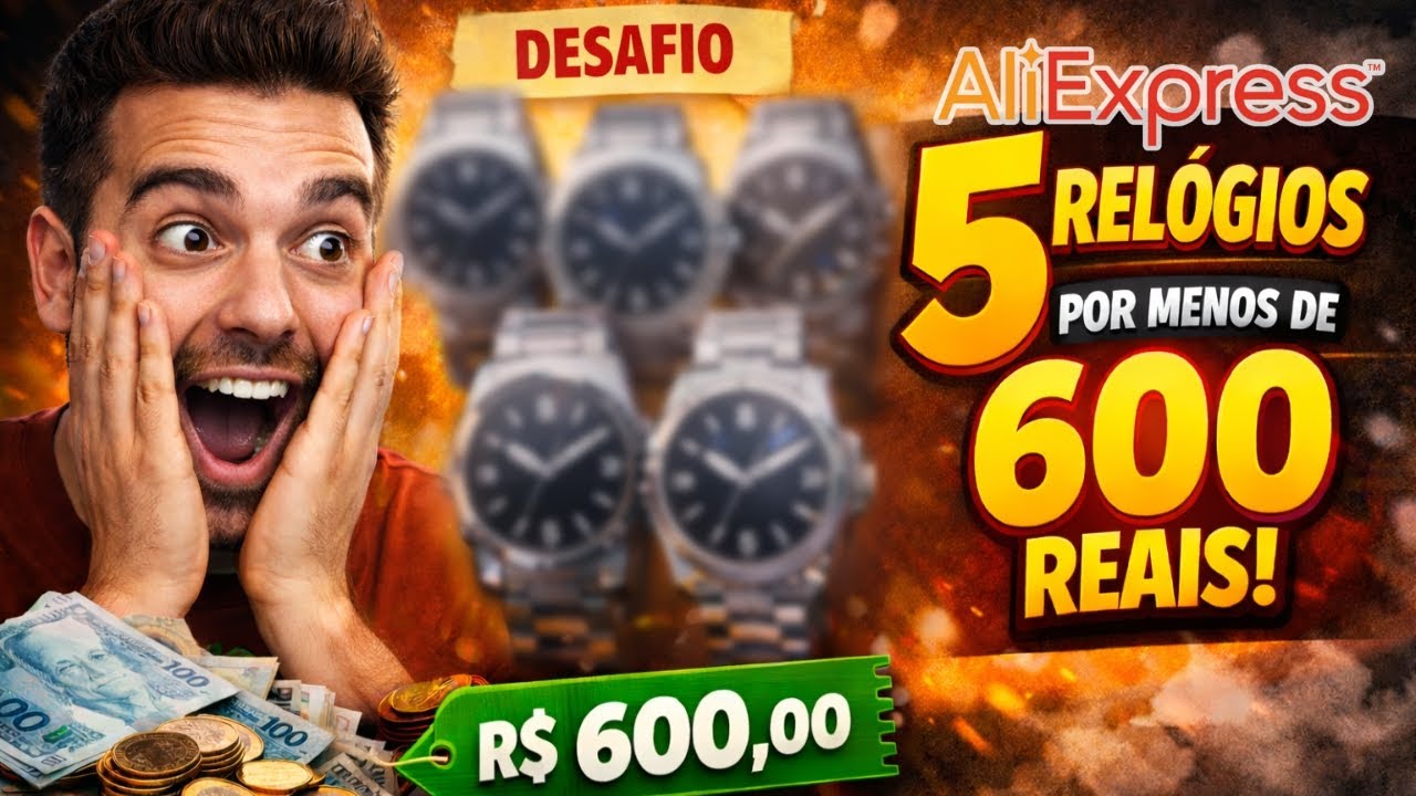 Desafio de comprar 5 relógios com no máximo  R$600… SERÁ QUE CONSEGUI??? 😱