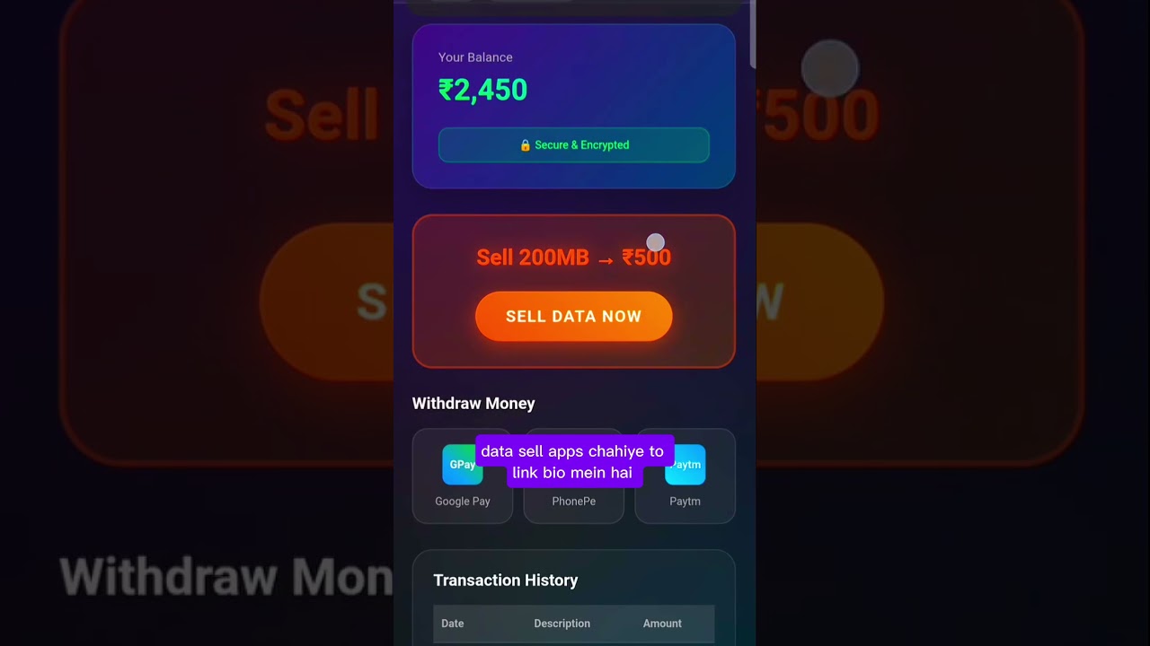 new data selling app free money🤑 😱