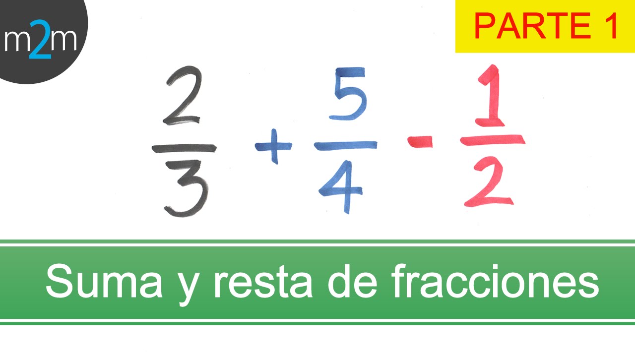 Suma y resta de fracciones con diferente denominador │ método cruzado