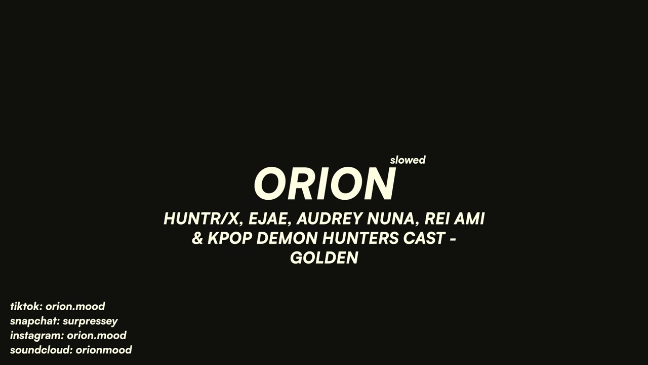 HUNTR/X, EJAE, AUDREY NUNA, REI AMI & KPop Demon Hunters Cast - Golden (slowed + reverb)