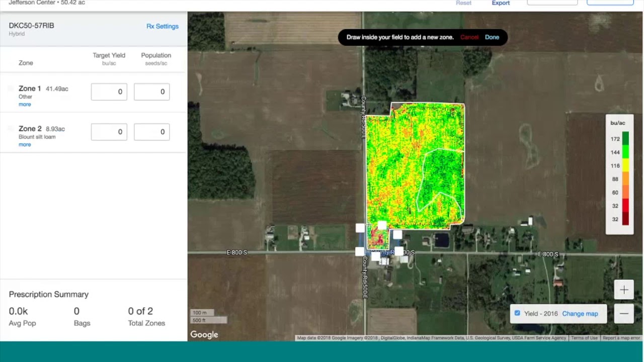 How to create manual variable rate fertility and seeding prescriptions in Climate FieldView
