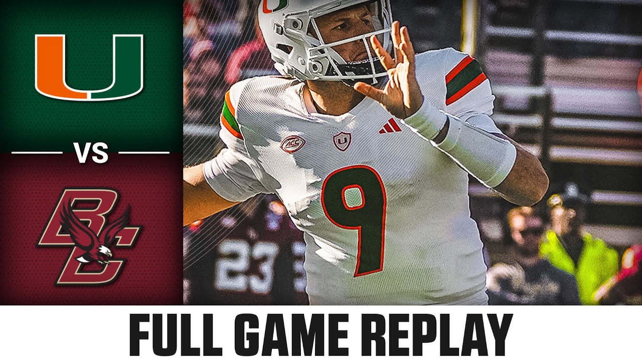 Miami vs. Boston College Full Game Replay | 2023 ACC Football