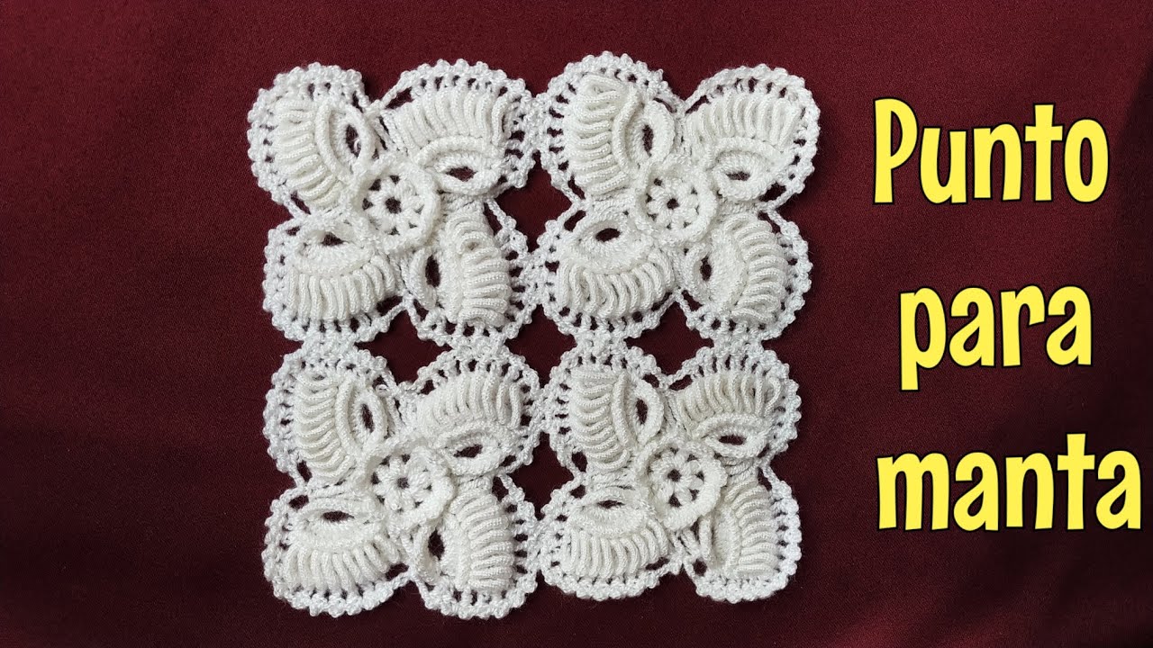 Punto para manta a crochet (modelo N°1) | punto para manta paso a paso