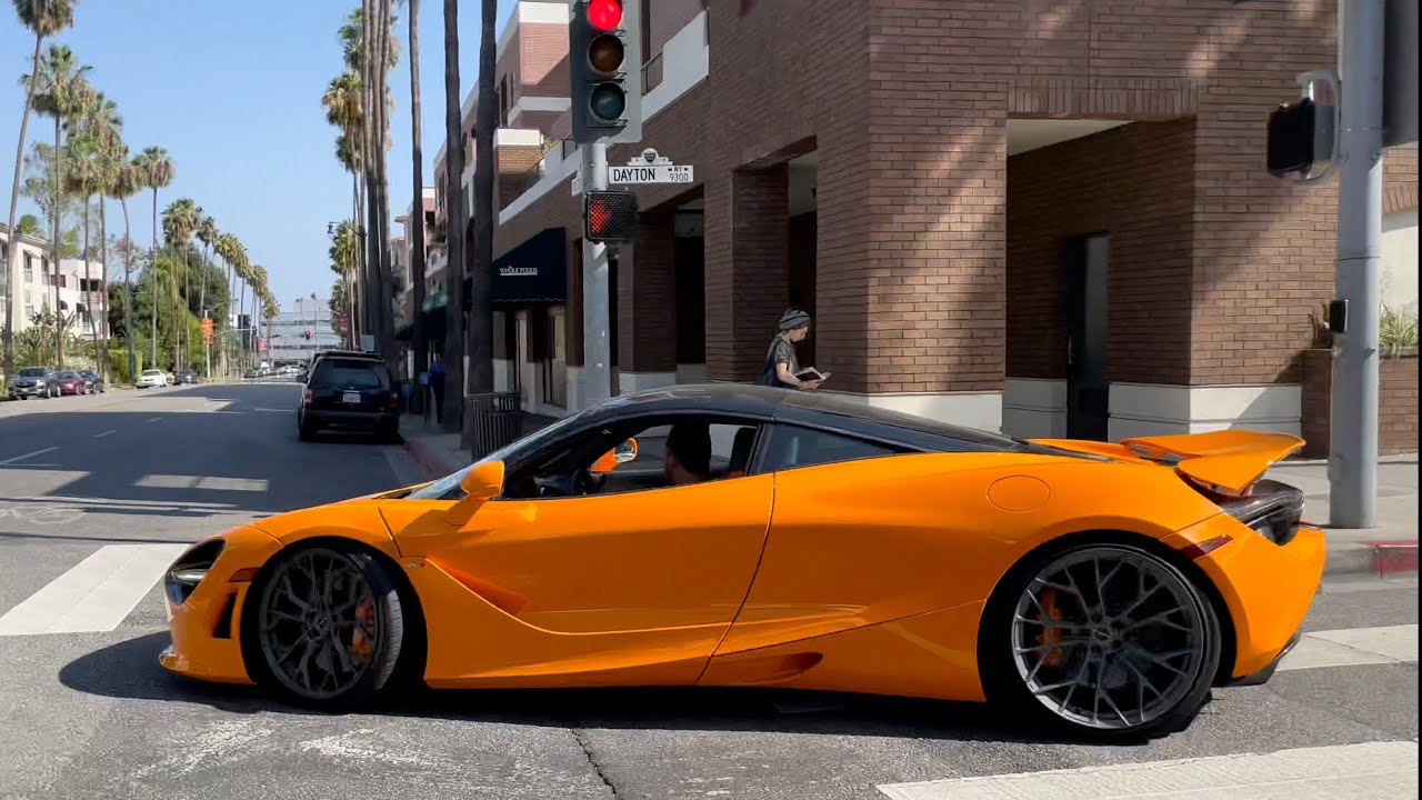 So Many Supercars in Beverly Hills! McLaren 765LT, Lambo SVJ, Urus, 720s, 488, SLS & More in 90210!
