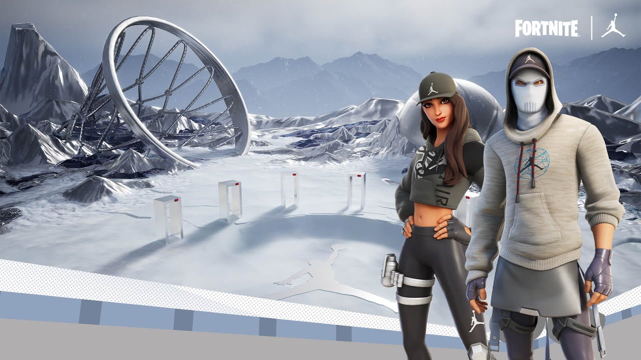 Fortnite 2:8 Air Jordan XI Cool Greys Set Promo