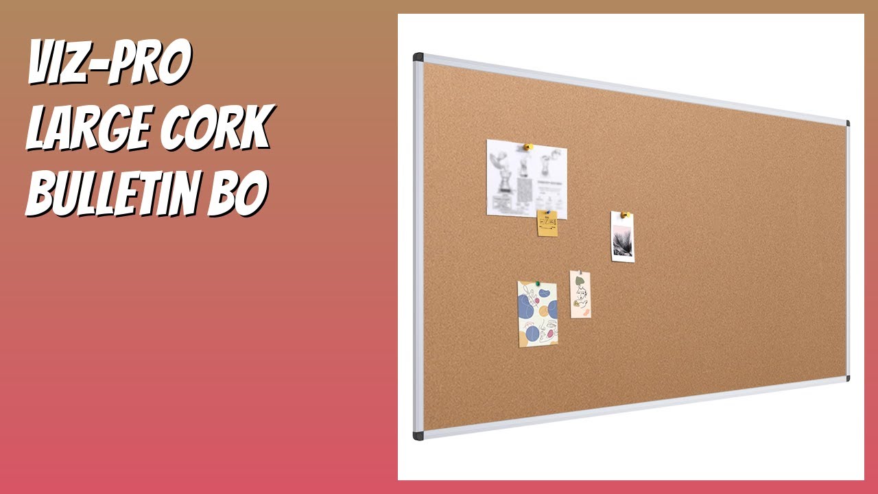 REVIEW (2026): VIZ-PRO Large Cork Bulletin Bo. Features