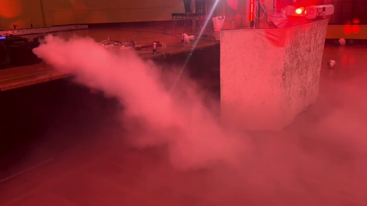 Platinum Discos low smoke machine in action! The “dancing on the clouds” effect is very popular.