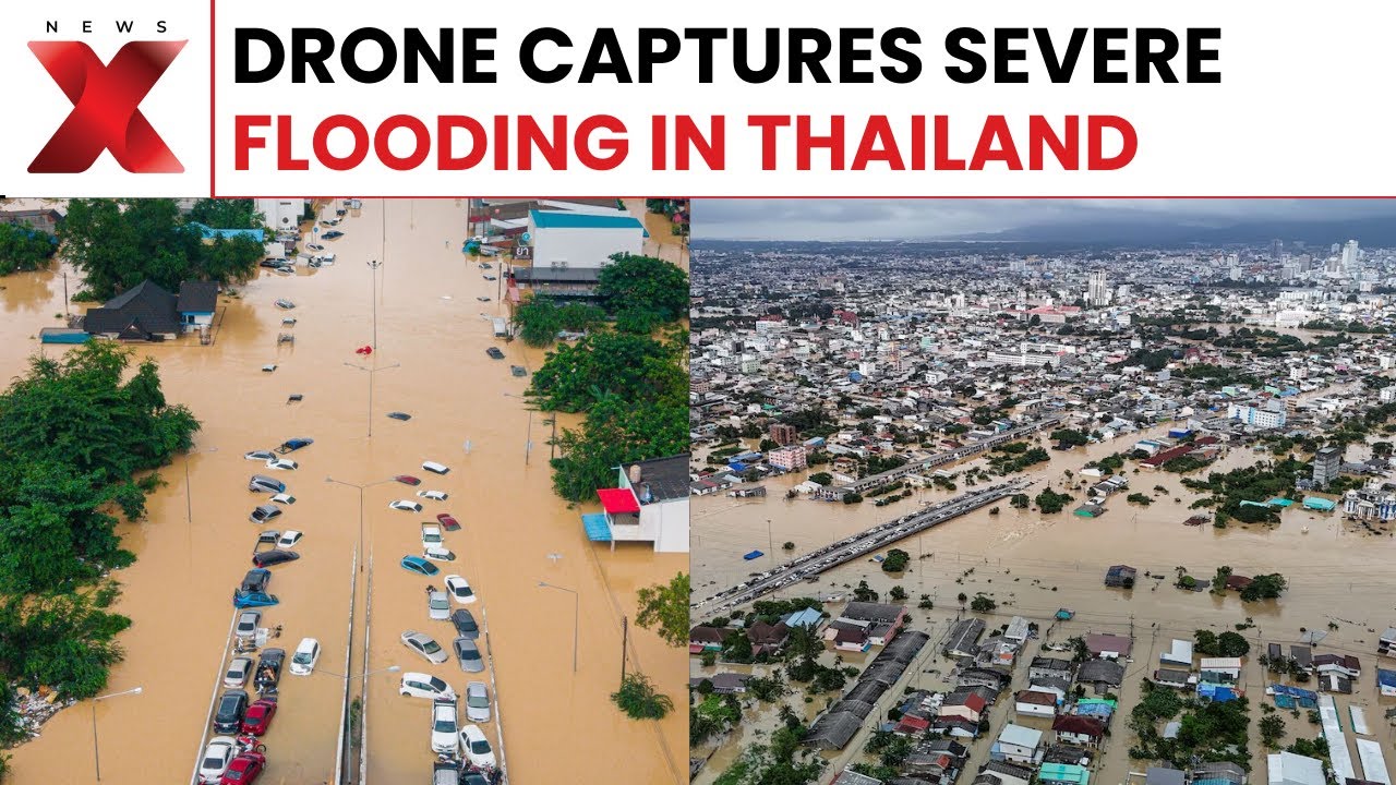Thailand Floods: Drone Footage Shows Hat Yai Floods Submerging Homes & Road | NewsX
