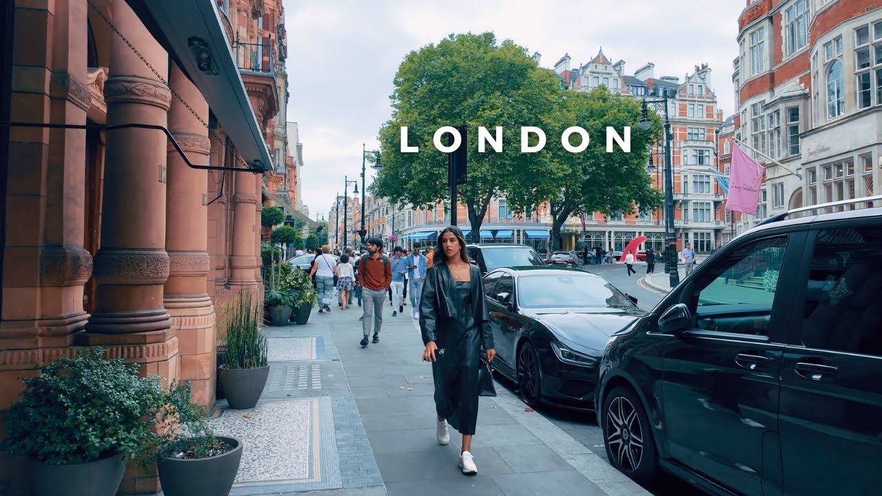 Slow MOODY Walk in Mayfair | Park Lane & Mayfair | Relaxing London Walking Tour in 4K