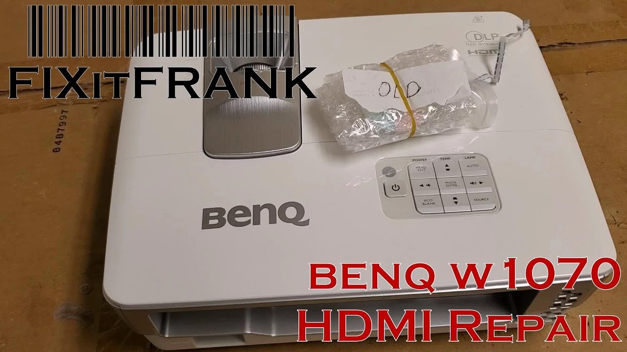 BenQ W1070 DLP Projector Repair / No Light-HDMI Issue Part 1
