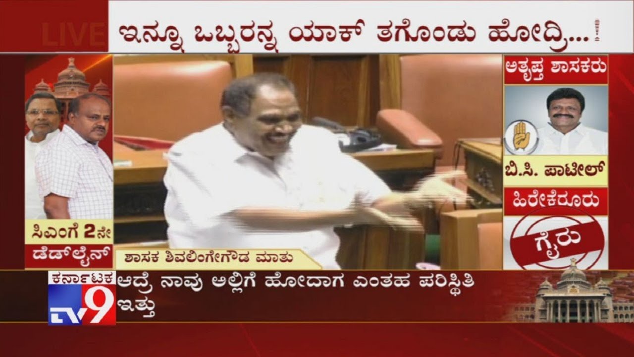 Karnataka Trust Vote Live: JDS MLA Shivalinge Gowda Funny Speech In Assembly