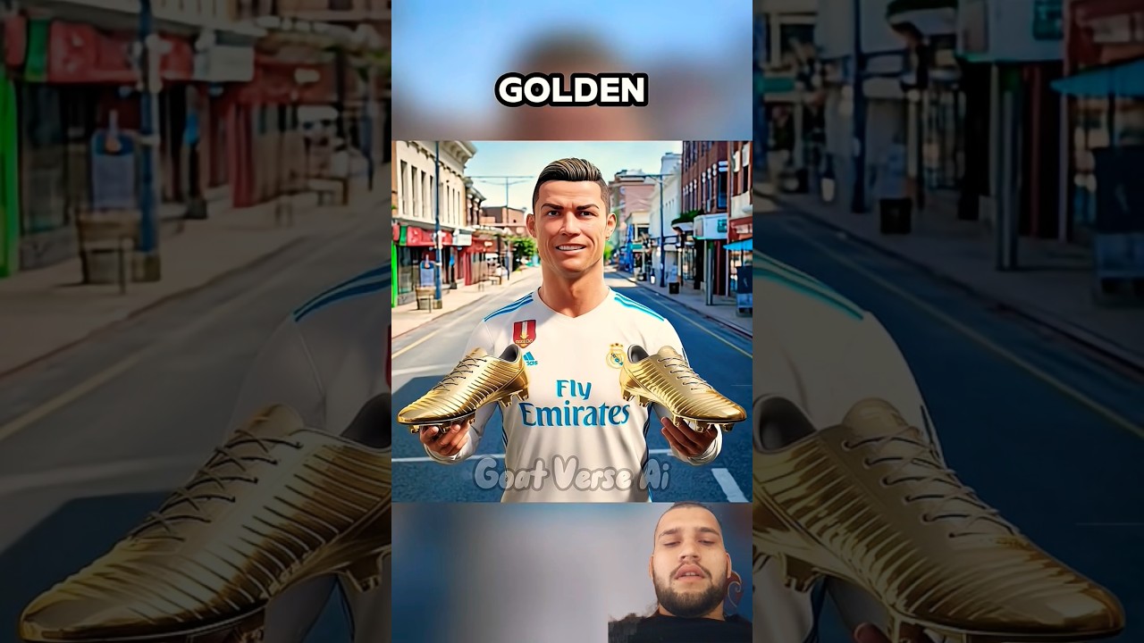 😱my new shoes golden good news ll #football #messi #norando